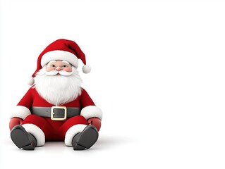 Obraz premium Cartoon Santa Claus Sitting