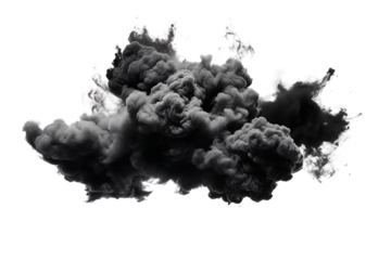 Dramatic Black Smoke Cloud: Perfect for Design & Artistic Projects transparent background png