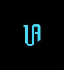 Modern Minimalist UA Monogram Logo Design