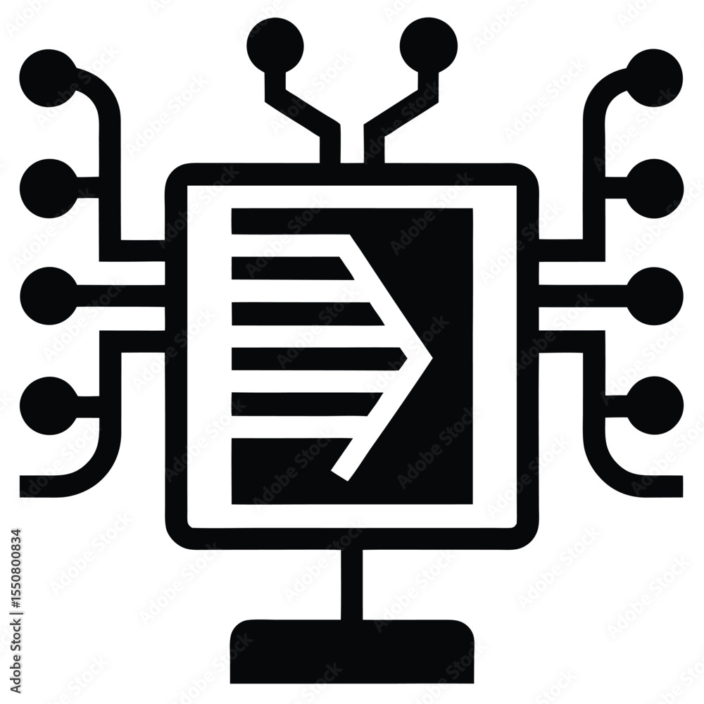Poster biologist element isolated bioinformatics software on white backgrou