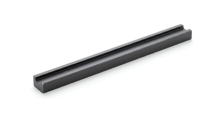 Dark gray rectangular component with channel