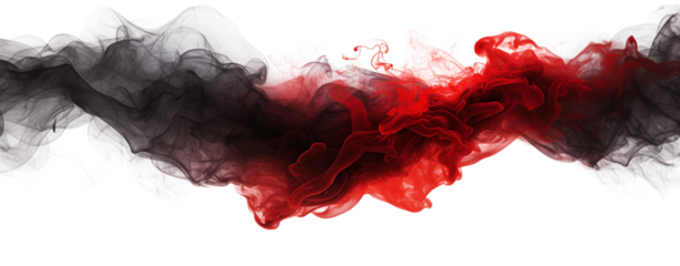 Red and Black Ink Abstract Art: Dramatic Color Splash Background Texture transparent background png