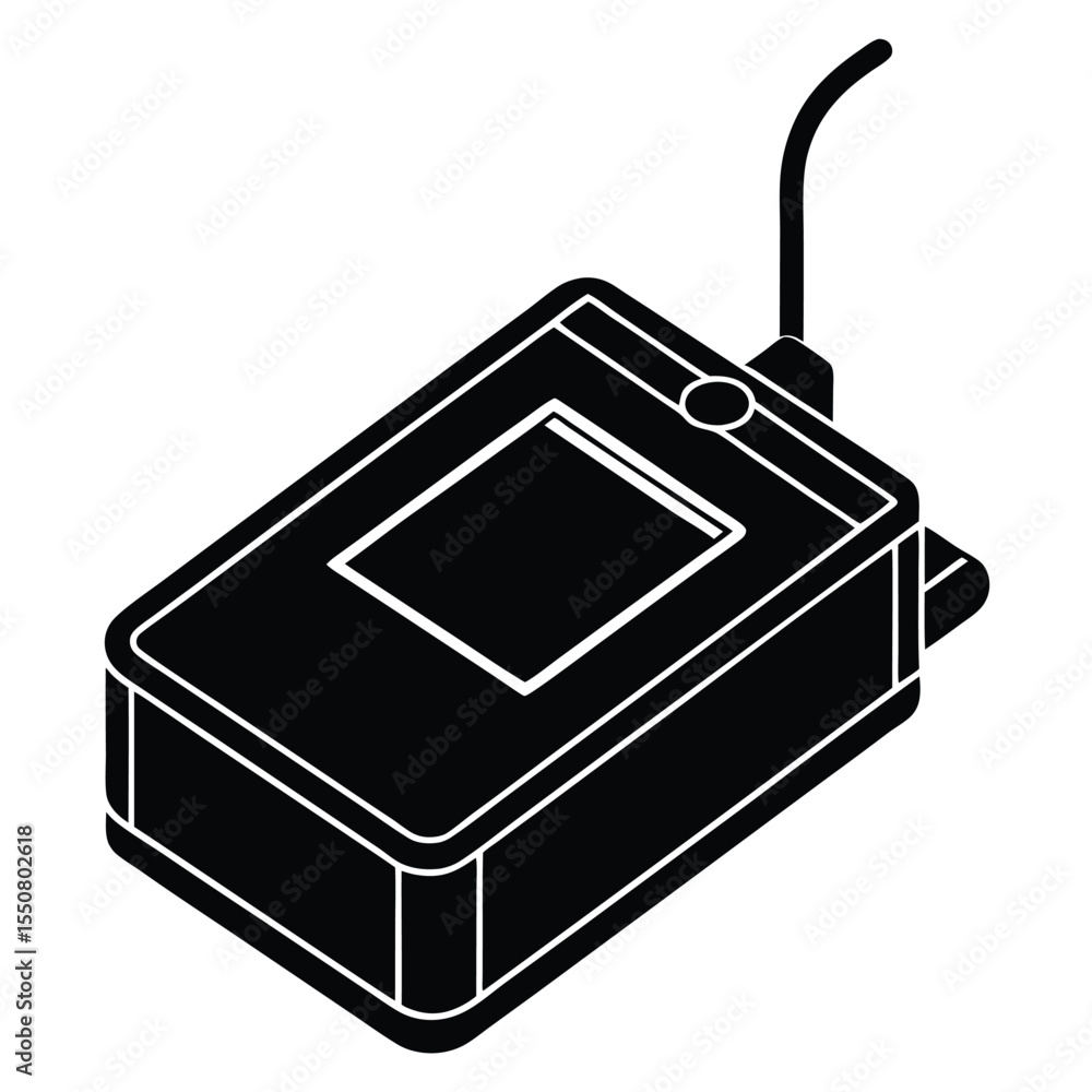 Poster biologist element isolated field data collection device on white bac