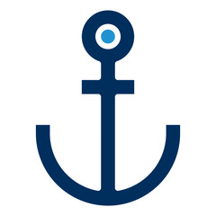 Anchor Blue Color Icon
