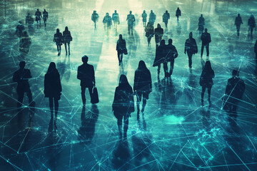Group of multinational people and communication concept, for banners or advertisements