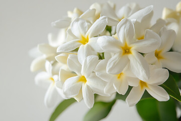 Fototapeta premium Delicate Jasmine Branch with Pure White Blooms