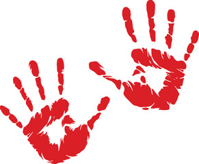 Colorful Hand drawn Hand-print Clip-art Vector