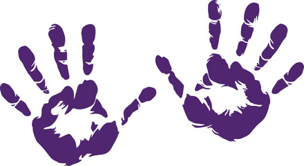 Colorful Hand drawn Hand-print Clip-art Vector