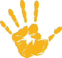 Colorful Hand drawn Hand-print Clip-art Vector