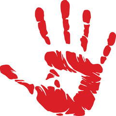 Colorful Hand drawn Hand-print Clip-art Vector