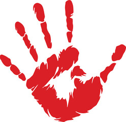 Colorful Hand drawn Hand-print Clip-art Vector