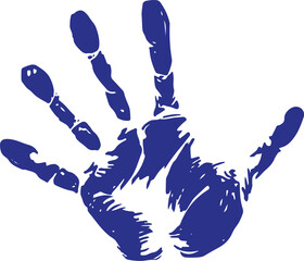 Colorful Hand drawn Hand-print Clip-art Vector