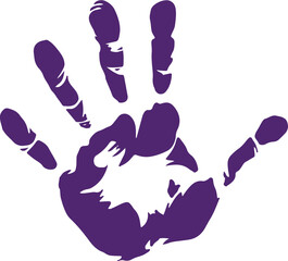 Colorful Hand drawn Hand-print Clip-art Vector