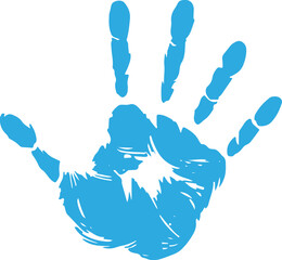Colorful Hand drawn Hand-print Clip-art Vector
