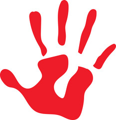 Colorful Hand drawn Hand-print Clip-art Vector