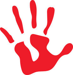 Colorful Hand drawn Hand-print Clip-art Vector