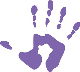 Colorful Hand drawn Hand-print Clip-art Vector