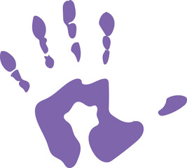 Colorful Hand drawn Hand-print Clip-art Vector