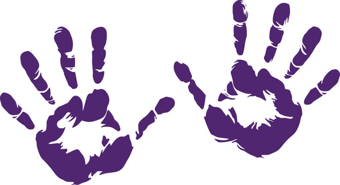 Colorful Hand drawn Hand-print Clip-art Vector - Powered by Adobe