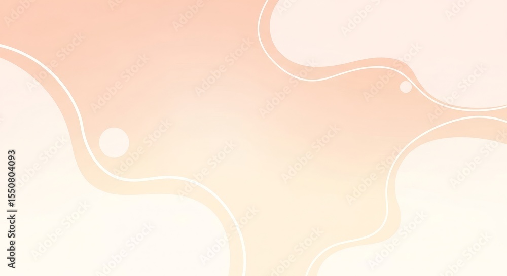 Poster abstract peach and white fluid shapes gradient background design.