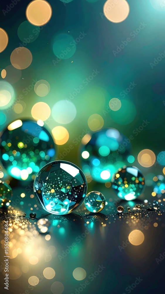 Aufkleber captivating reflections of colorful droplets studio setting macro photography vibrant atmosphere clo