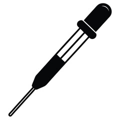 Biologist element isolated pipette on white background