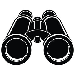Biologist element isolated research binoculars on white background