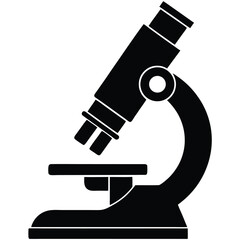 Biologist element isolated research microscope on white background