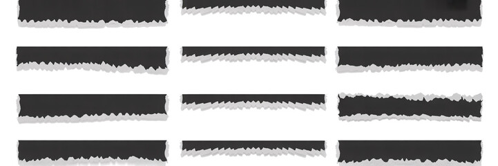 Paper background with a torn hole revealing black space ideal for design projects and presentations needing a unique textural element, transparent background