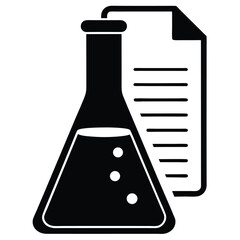 Biologist element isolated scientific experiment report on white bac