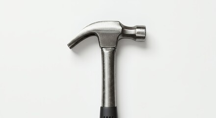 Metal claw hammer overhead view
