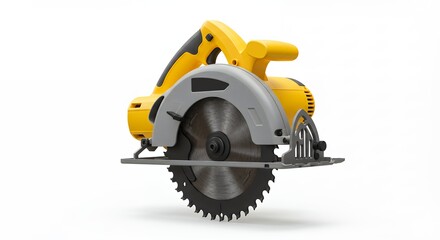 Fototapeta premium Yellow and gray electric circular saw