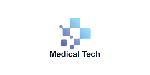 logo design medical tech,clinic digital,symbol,creative,elegant.