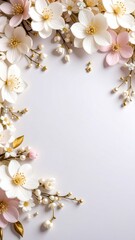 Delicate floral arrangement studio image minimalistic close-up beauty