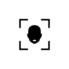 face recognition icon or face recognition symbol vector isolated. Best face recognition icon vector for mobile apps, websites, design element and more.