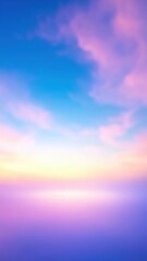 Obraz premium Serene sunset reflection over tranquil ocean nature scene panoramic view calm environment dreamy concept