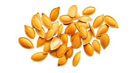 Roasted Pumpkin Seeds: Nutritious Snack, Culinary Ingredient, Close-Up View transparent background png