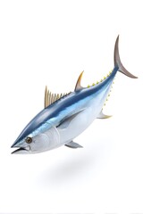 fish on white background, generation AI 