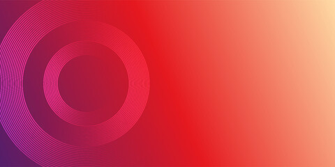 Obraz premium Abstract modern gradient horizontal template background. Trendy bright circle lines creative design. Minimal style graphic elements.