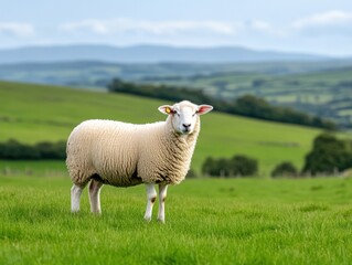 Obraz premium Sheep in a grassy field