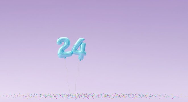 Animated 24 number design