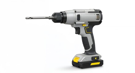 Power drill with battery construction tool