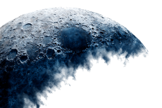 Close up view of a gibbous moon with detailed craters and texture.