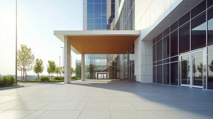 A hospital exterior with modern architecture and a welcoming entrance