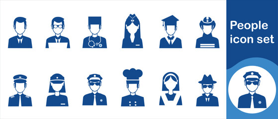 Human icon set, blind, concept, isolated, assistance, pictogram, minimal, flat, disabled, hospital, physical, bundle, linear, cartoon, health, contour, help, employee and more