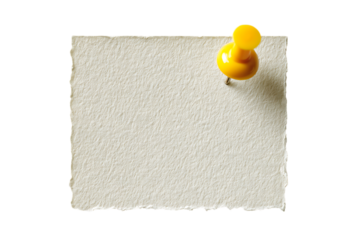 Simple blank note pinned to a surface. Ready for your message.