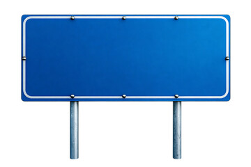 Empty blue road sign, perfect for your message.