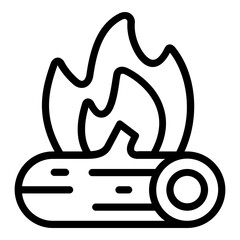 firewood icon line