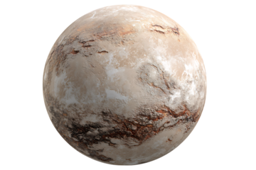 Detailed view of a celestial body, possibly a dwarf planet or moon.