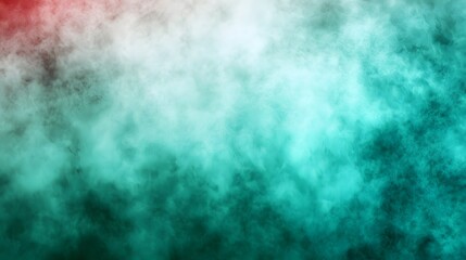 Obraz premium Abstract Teal Green Red Fog Smoke Cloud Background